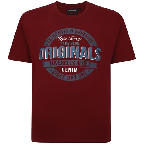 Espionage Originals Print T-Shirt Burgundy