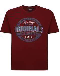 Espionage Originals Print T-Shirt Burgundy