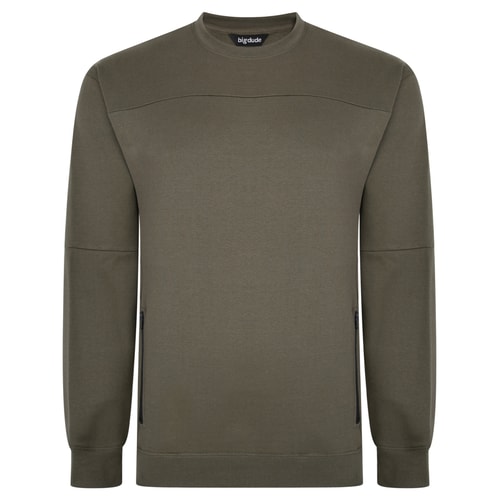 Bigdude Utility Crewneck Jumper Khaki