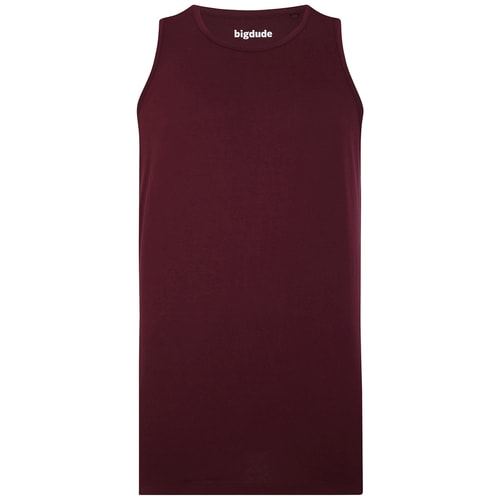 Bigdude Plain Vest Burgundy