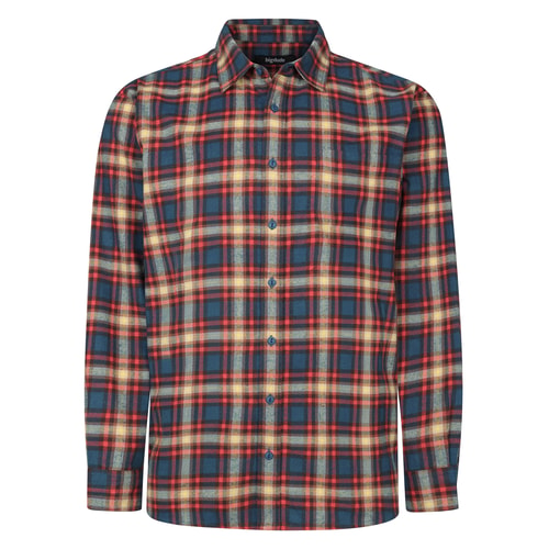 Bigdude Cotton Rich Light Weight Flannel Shirt Blue