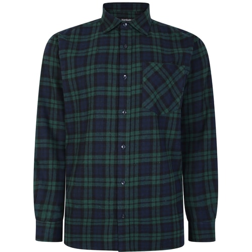 Bigdude Long Sleeve Flannel Shirt Green Tall