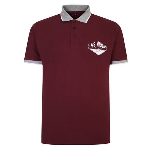 Bigdude Las Vegas Pique Polo Burgundy Tall