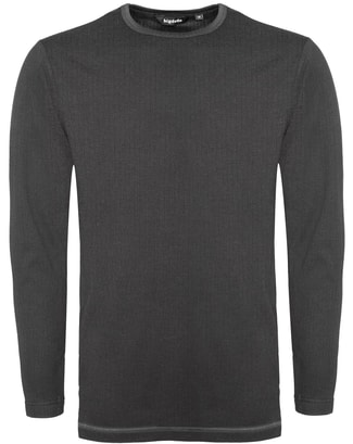 Bigdude Long Sleeve Thermal T-Shirt Charcoal