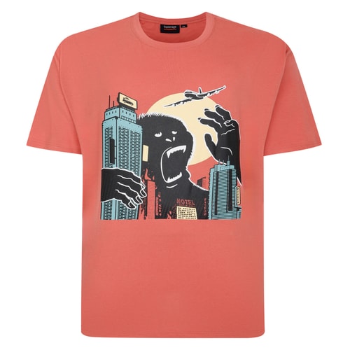 Espionage Kong Pop Art Print T-Shirt Orange