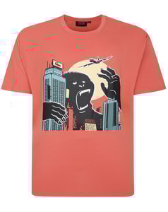 Espionage Kong Pop Art Print T-Shirt Orange