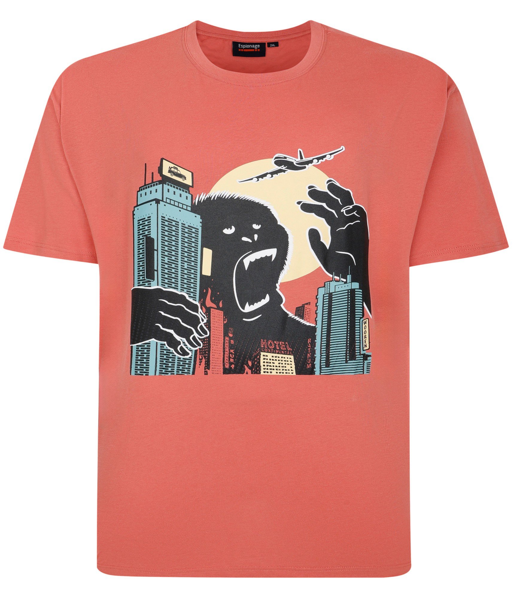 Espionage T-shirt Heren – Ronde Hals, Korte Mouw, Basis T-shirt In Plusmaten 2XL T/m 8XL