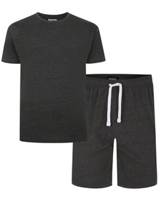 Bigdude Short Sleeve Pyjama Set Charcoal