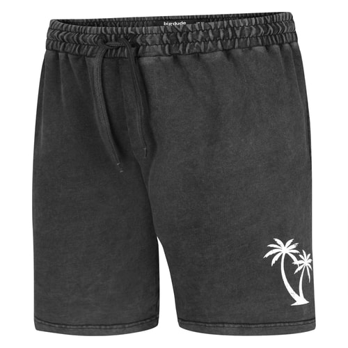Bigdude Acid Wash Shorts Black