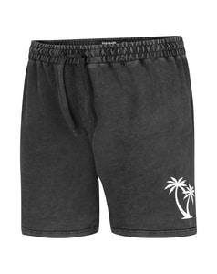 Bigdude Acid Wash Shorts Black
