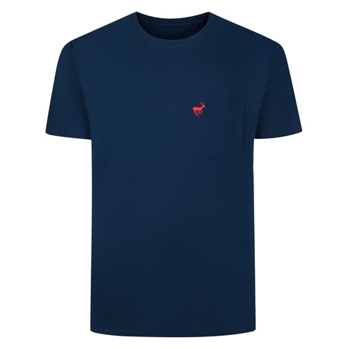Bigdude Signature Pocket T-Shirt Navy/Red