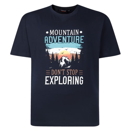 Espionage Mountain Adventure Printed T-shirt Navy