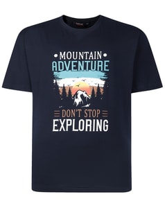 Espionage Mountain Adventure Printed T-shirt Navy