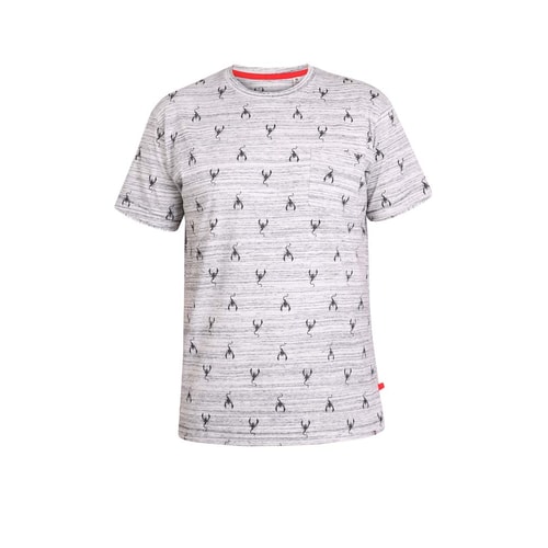 D555 Dario Printed T-Shirt Grey Reno