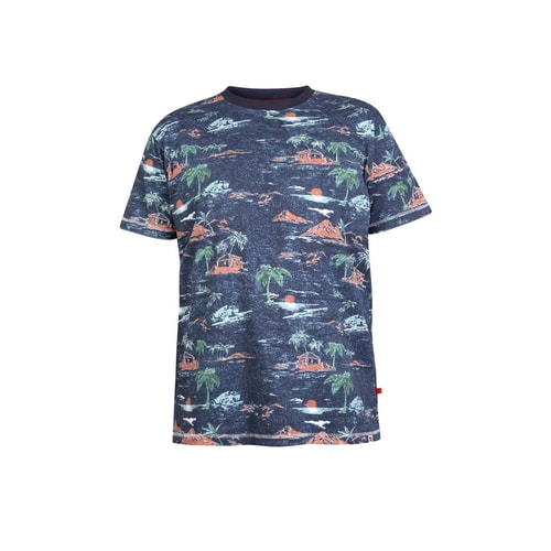 D555 Chester Printed T-Shirt Navy Marl