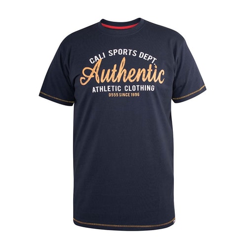 D555 Jasper Authentic Printed T-Shirt Navy