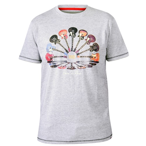 D555 Gillard Guitars Printed T-Shirt Grey