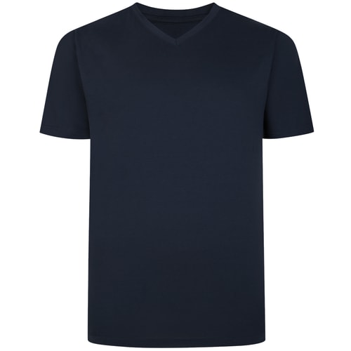 Bigdude Plain V-Neck T-Shirt Navy
