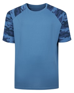 Bigdude Raglan Camo T-Shirt Blue