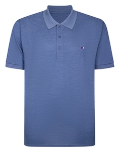 Bigdude Marl Polo Shirt Deep Blue Tall
