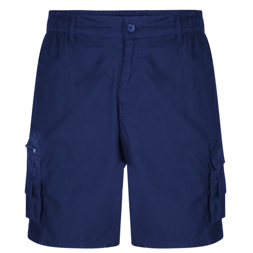 Bigdude Light Weight Elasticated Waist Cargo Shorts Navy
