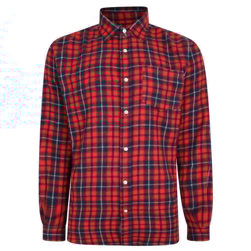 Bigdude Long Sleeve Checked Shirt Red