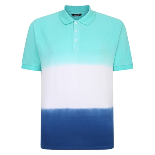 Bigdude Ombre Polo Shirt Blue