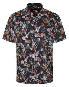 Bigdude Relaxed Collar Viscose Shirt Navy