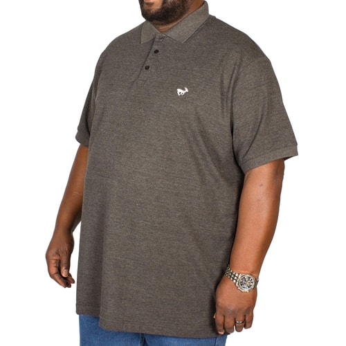 Bigdude Embroidered Polo Shirt Charcoal Tall