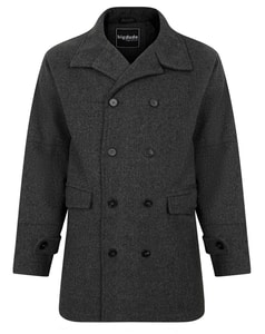 Bigdude Double Breasted Coat Grey
