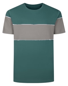 Bigdude Colour Block T-Shirt Teal/Grey Tall