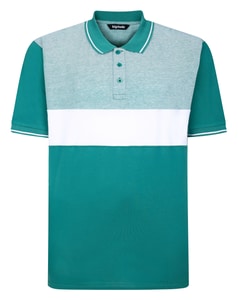 Bigdude Dobby Colour Block Polo Shirt Teal