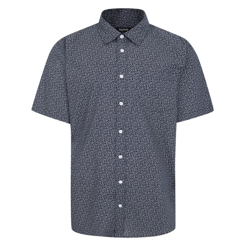 Bigdude Short Sleeve Shirt Navy Tall