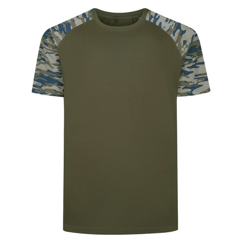 Bigdude Raglan Camo T-Shirt Khaki