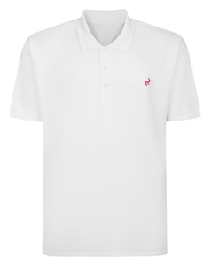 Bigdude Embroidered Polo Shirt White Tall