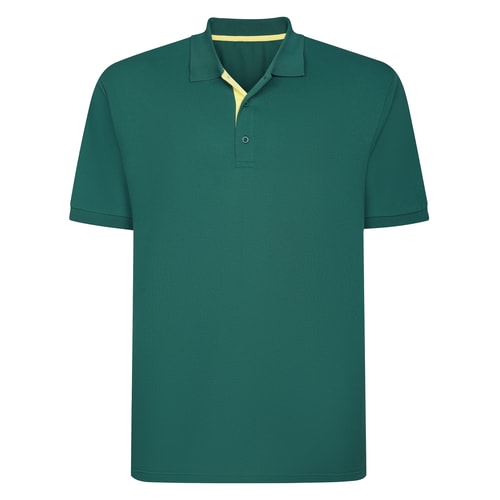 Bigdude Contrast Placket Polo Shirt Teal