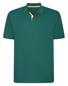 Bigdude Contrast Placket Polo Shirt Teal