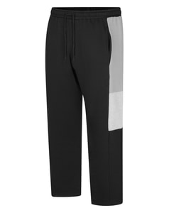 Bigdude Open Hem Colour Block Joggers Black