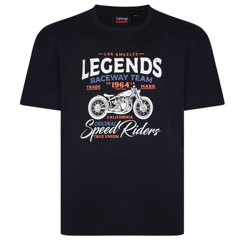 Espionage Legends Print T-Shirt Navy