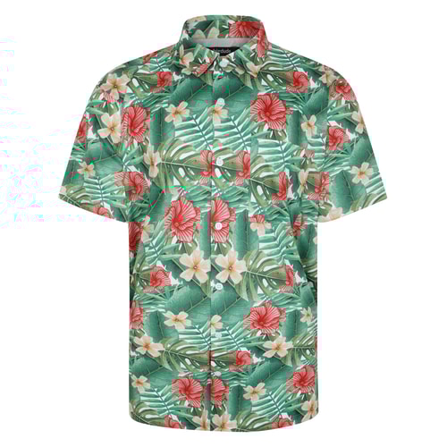 Bigdude Stretch Sublimation Short Sleeve Shirt Green