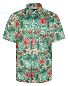 Bigdude Stretch Sublimation Short Sleeve Shirt Green