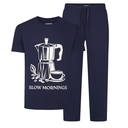 Bigdude Slow Mornings Pyjama Set Navy