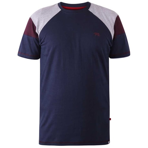 D555 Baron Cut And Sew Jersey T-Shirt Navy