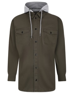 Bigdude Overshirt With Hood Olive