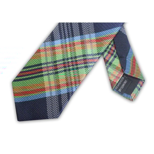 Knightsbridge Extra Long Checked Tie Green