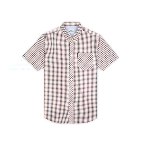 Ben Sherman Short Sleeve Signature House Check Shirt Red