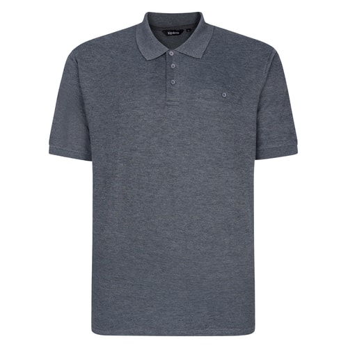 Bigdude Seersucker Polo Shirt Charcoal