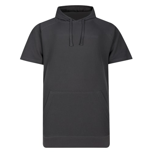 Bigdude Waffle Short Sleeve Lounge Hoody Charcoal