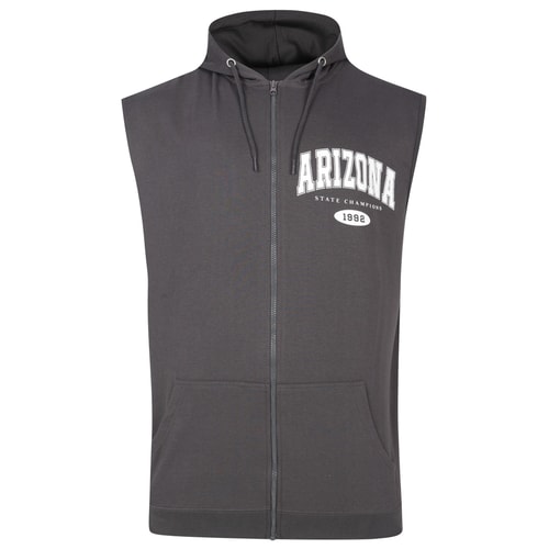 Bigdude Arizona Sleeveless Loopback Hoody Charcoal