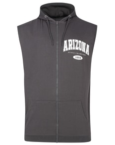 Bigdude Arizona Sleeveless Loopback Hoody Charcoal